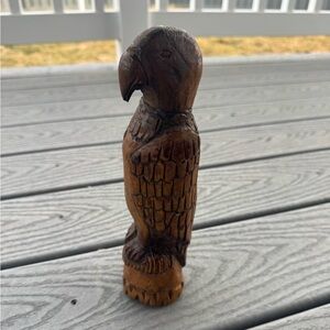 Hand Carved Wooden Eagle Folk Art Sculpture Rustic Cabin Decor